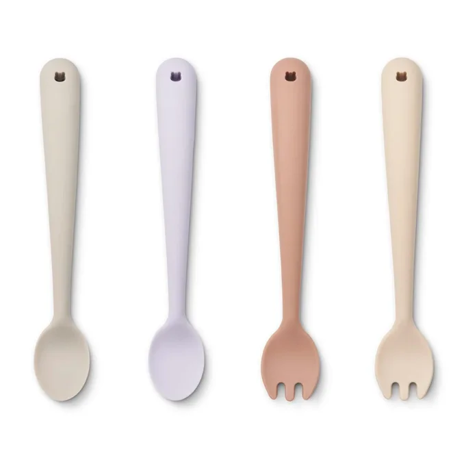 Liewood Kinder-Besteck, 4er-Pack, apple blossom multi mix