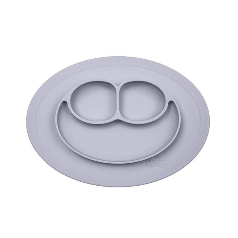 EZPZ mini mat, lille tallerken og dækkeserviet i et - støvet gråblå