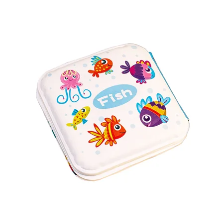 Badebuch mit Quietscher, Meerestiere - English