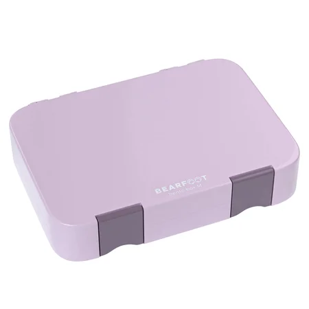 Bearfoot madkasse med rum, bento boks M - lilla
