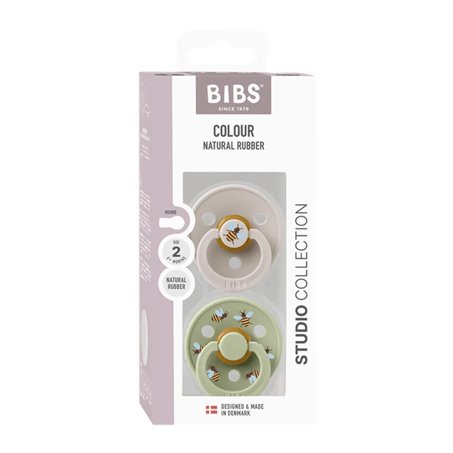 BIBS 2-Pak Studio Colour Sut Str 2 - Bumblebee Mushroom Mix