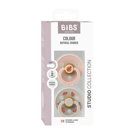 BIBS 2-Pak Studio Colour Sut Str 2 - Ladybug Blush Mix