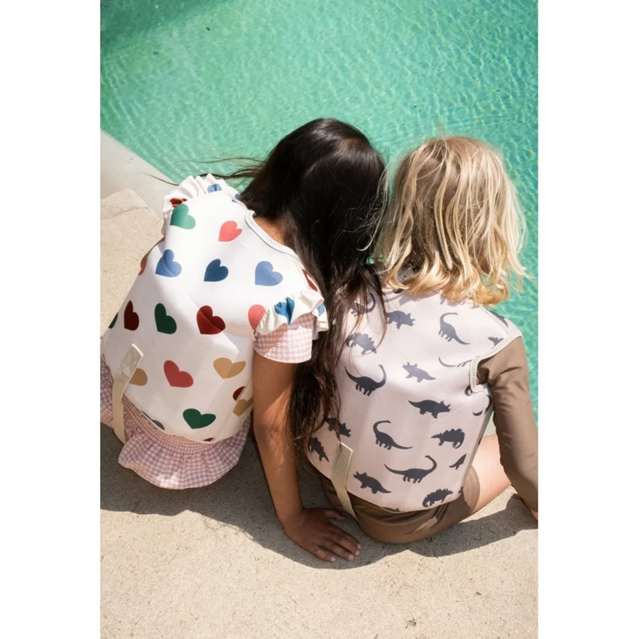 Konges Sløjd Neopren svømmevest med flæse, bon coeur coloré