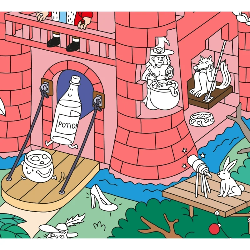 OMY plakat til farvelægning inkl klistermærker, Fantastic