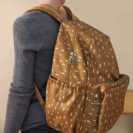 Schulrucksack, graphic stroke golden caramel, Liewood