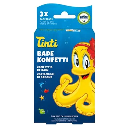 Tinti badekonfetti med små sæbedyr