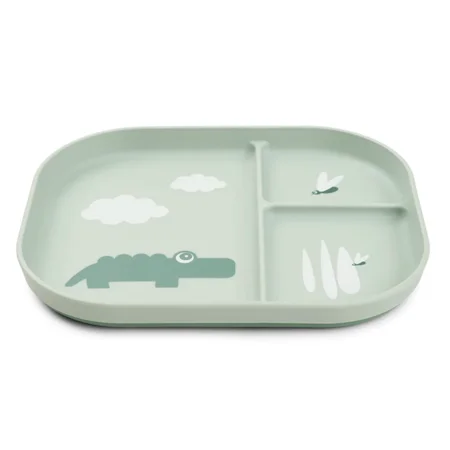 Done by Deer Rumopdelt tallerken, Croco, green