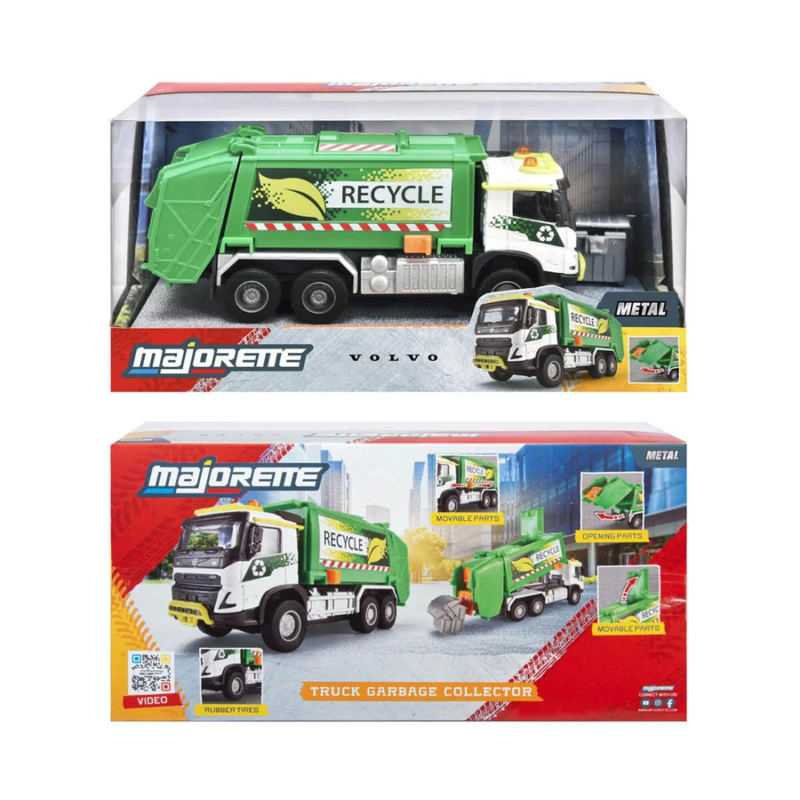 Majorette Volvo FMX Truck Garbage Collector