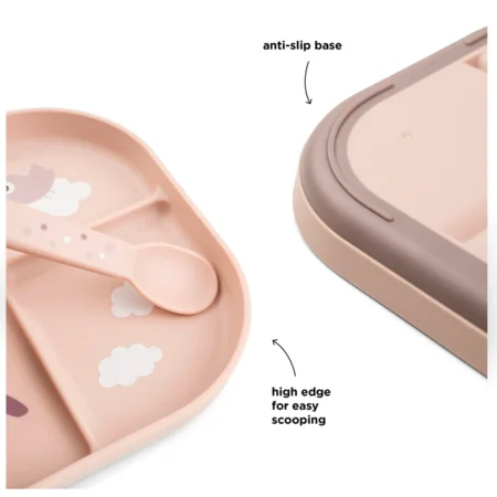 Done by Deer Rumopdelt tallerken, Happy clouds, powder