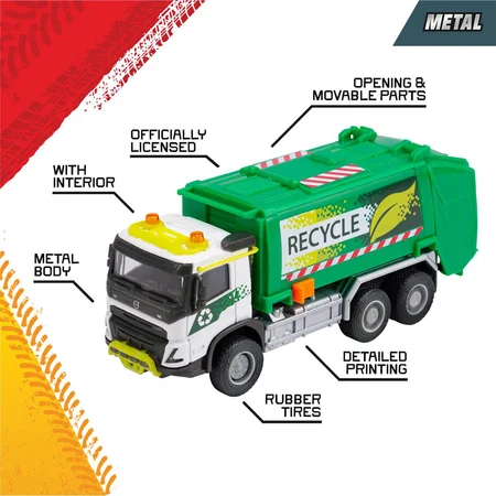 Majorette Volvo FMX Truck Garbage Collector