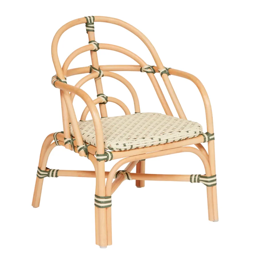 OYOY Momi mini outdoor stol, vanilla/olive