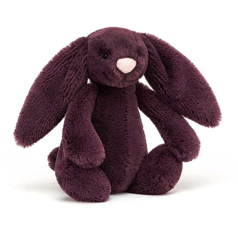 Jellycat Bashful kanin, Plum - 18 cm