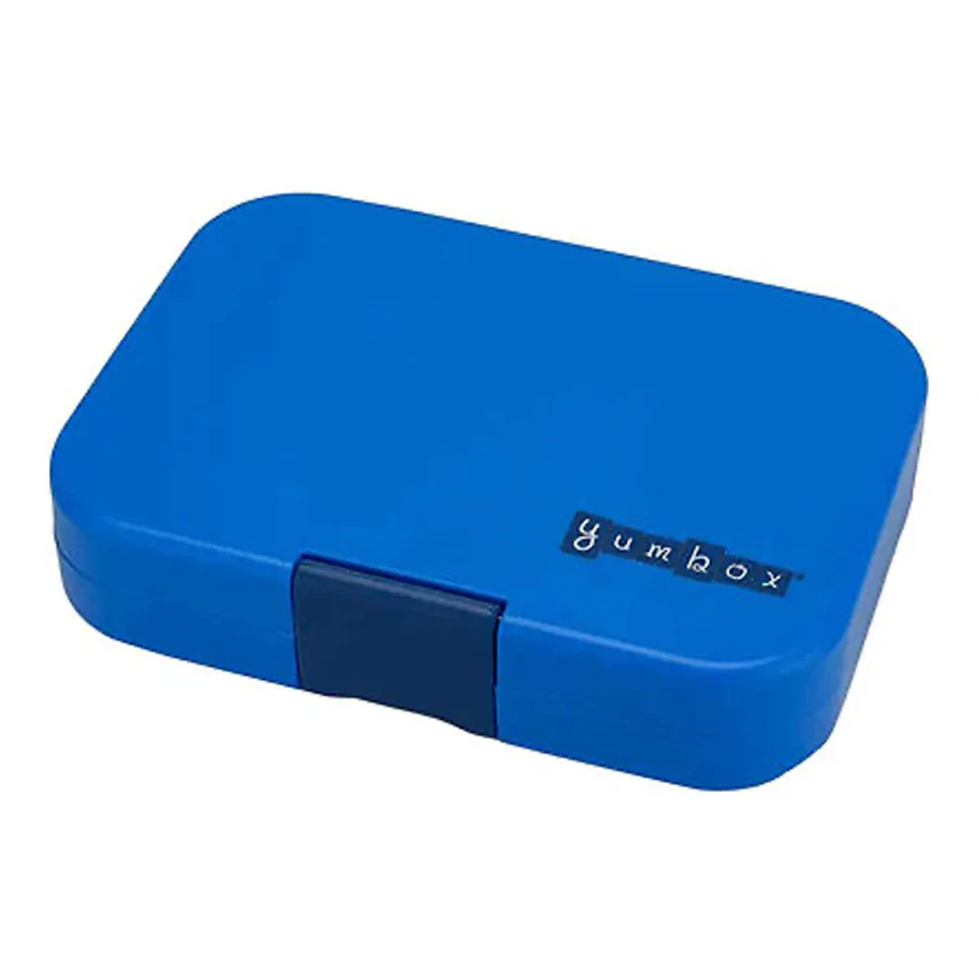 Yumbox Original Lunchbox mit 6 Fächern, surfblau - lustiges Monstertablett