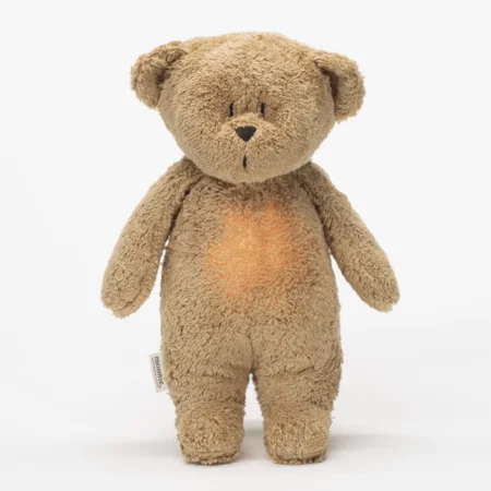 Moonie Organic Humming Bjørn med lampe, Cappuccino