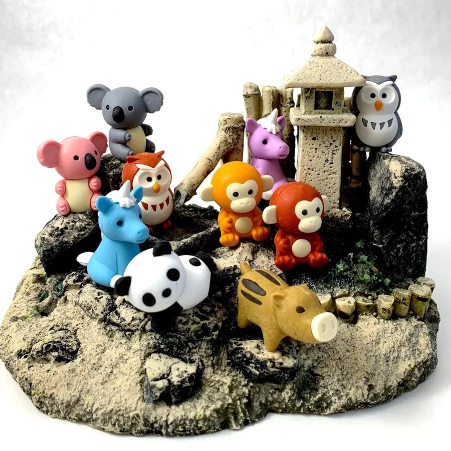 Iwako viskelæder, skovdyr ass.