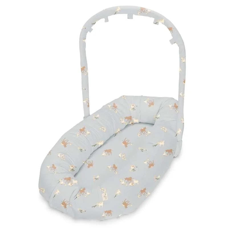 Konges Sløjd baby nest m.bøjle, farm blue