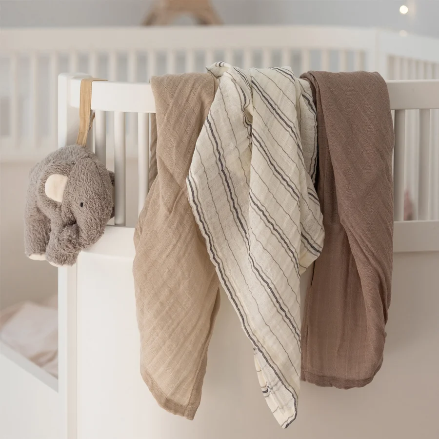 Sebra Stoffwindeln 3 stk, cream stripe beige