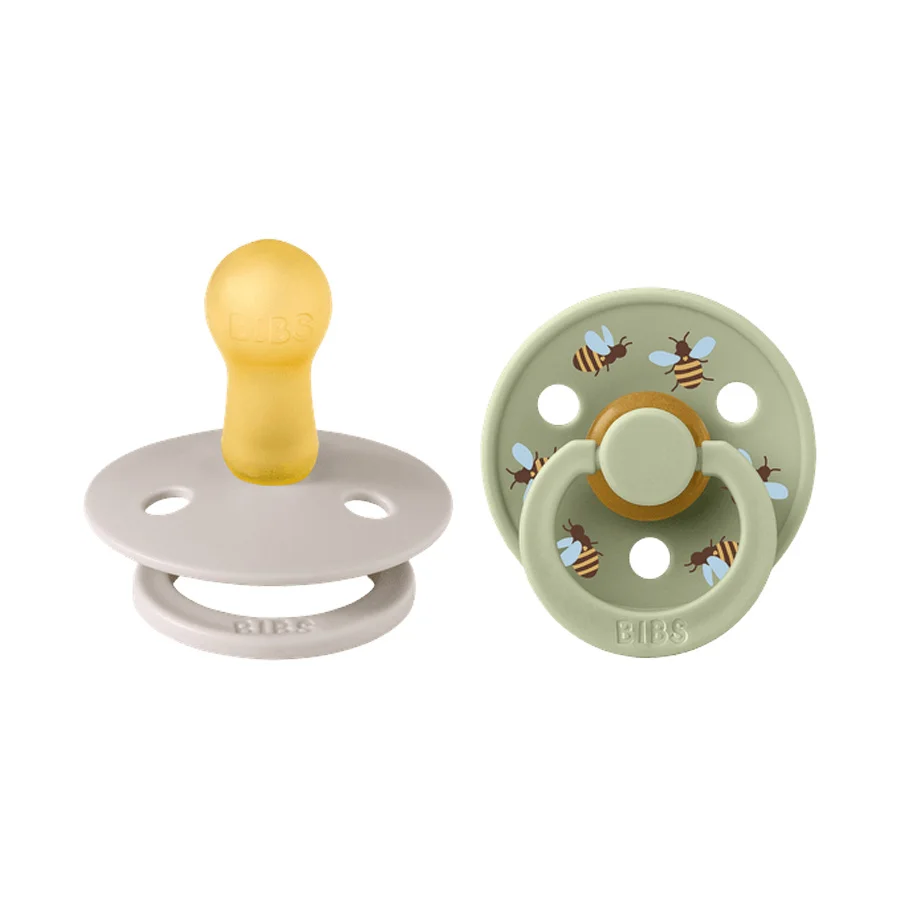 BIBS 2-Pak Studio Colour Sut Str 1 - Bumblebee Mushroom Mix