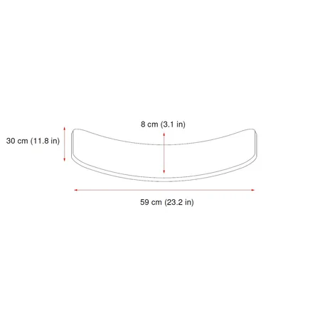CurveLab balancebræt med filt, Little Arc - hvid