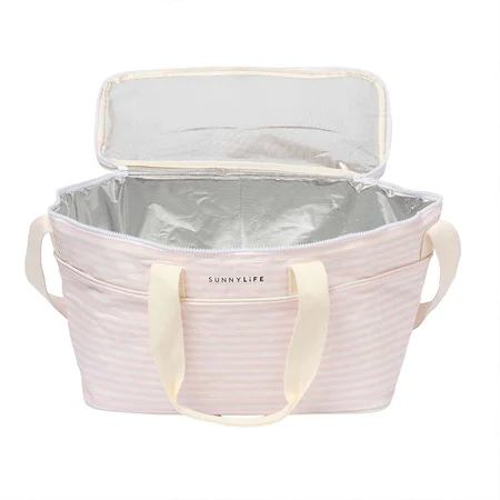 Sunnylife køletaske, lazy days pink stripe 