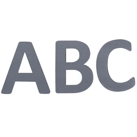 Sebra træbogstaver, grå