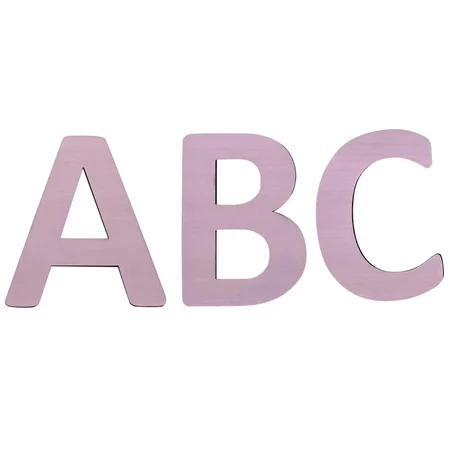 Sebra træbogstaver, pastel rosa