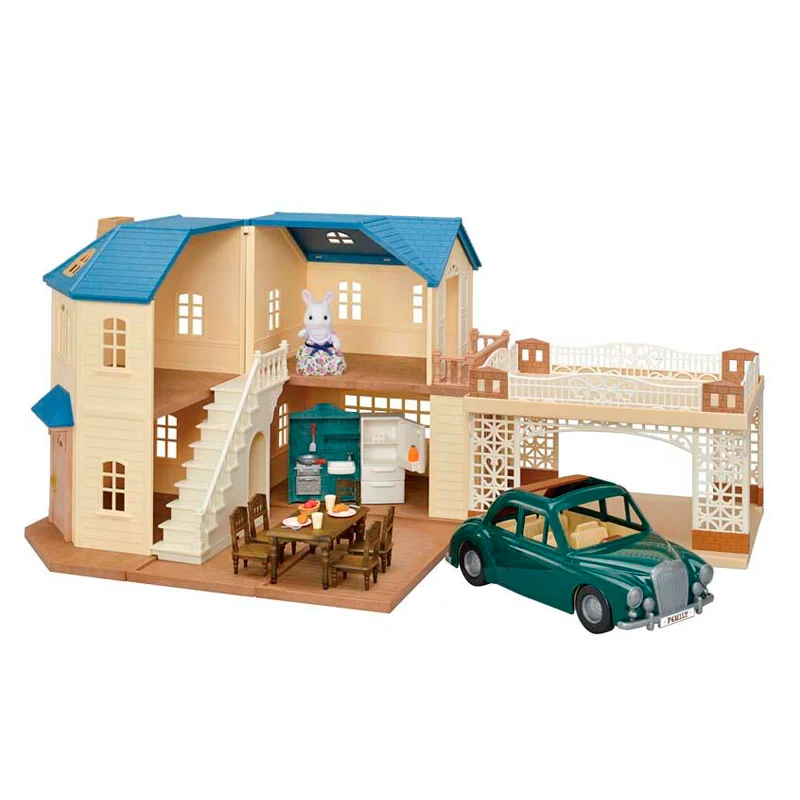 Sylvanian Families stort hus med carport
