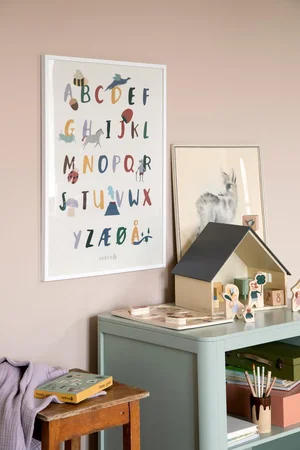 Sebra plakat m. alfabet - Pixie/Dragon