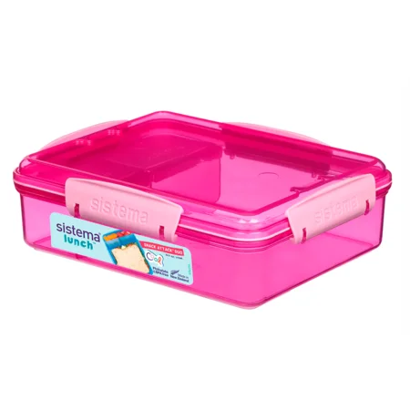 Sistema aflang madkasse med rum, pink med rosa