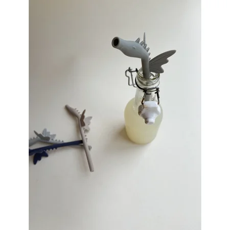 Konges Sløjd 4-pak silikone sugerør, dragon forest mix