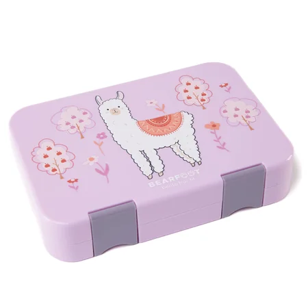 Bearfoot madkasse med rum, bento boks M - lama purple