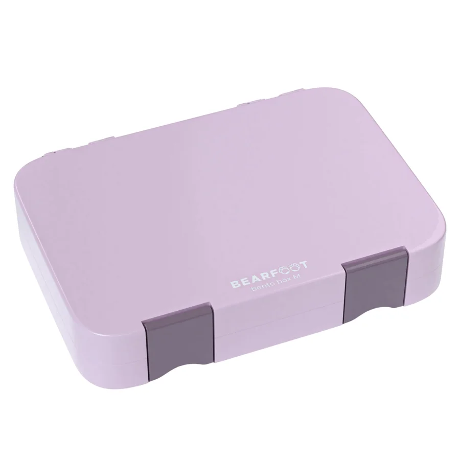 Bearfoot madkasse med rum, bento boks M - lilla