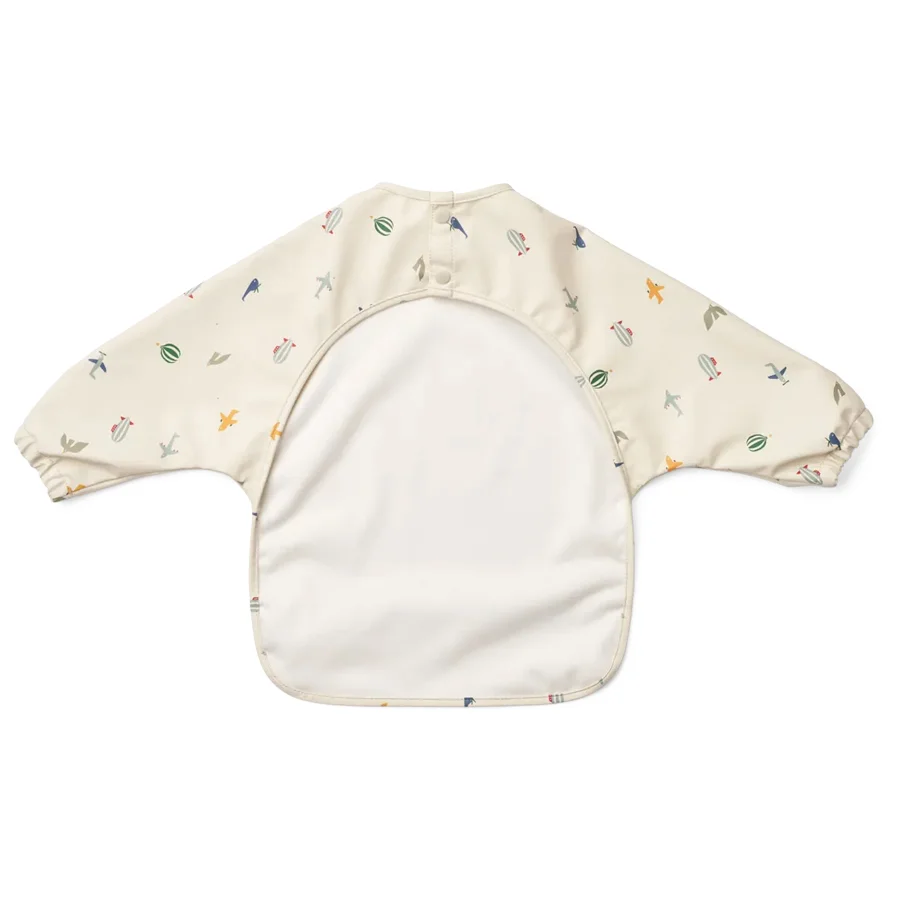 Liewood Merle Lätzchen mit Ärmeln, aviator/ecru