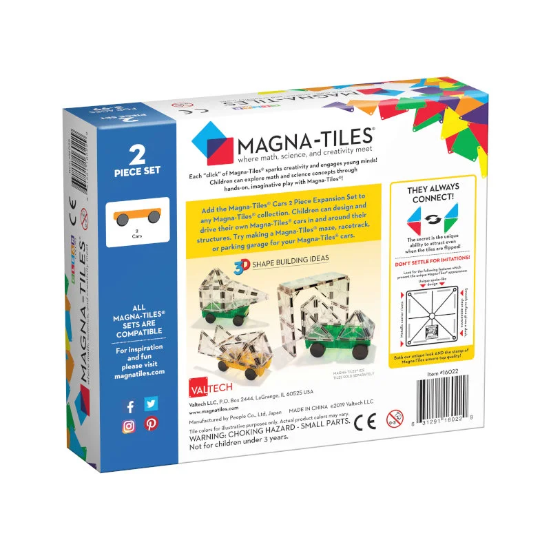 Magna-Tiles Magnetbausteine Autos, 2 Stück
