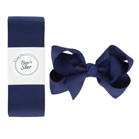 Bows by Stær dåbsbånd og sløjfe, navy