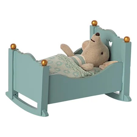 Maileg vugge til baby mus, Blå