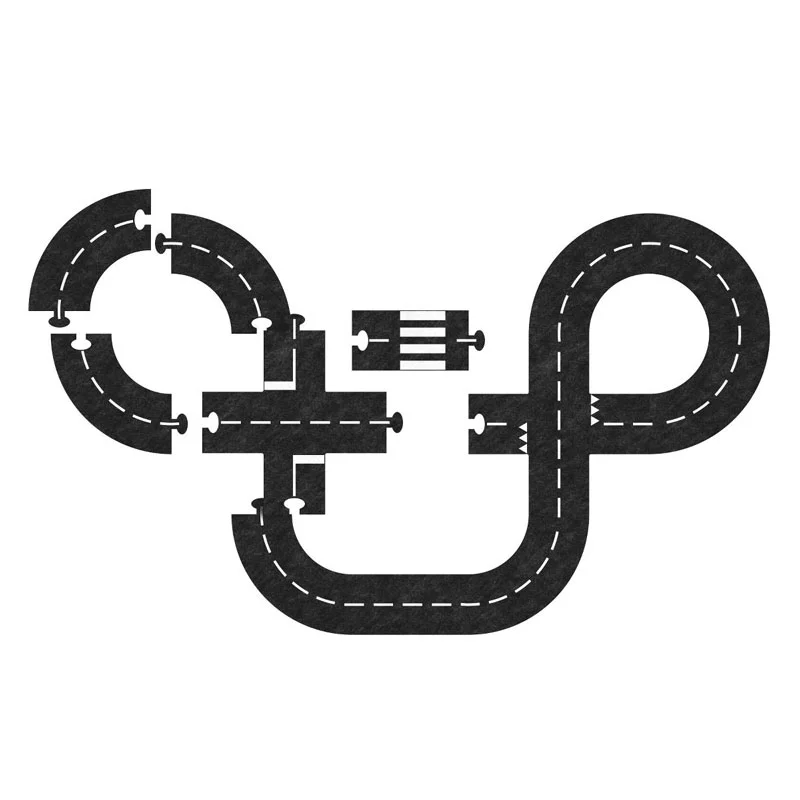 Sebra vejkryds i kraftig filt