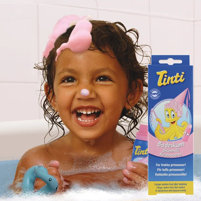 Tinti badeskum, lyserød