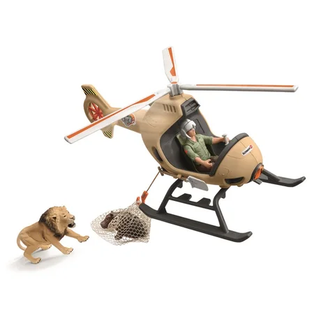 Schleich helikopter til dyreredning