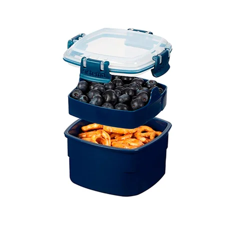 Sistema renew 3-delt snackboks, blå