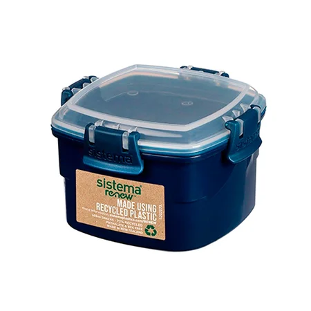 Sistema renew 3-delt snackboks, blå