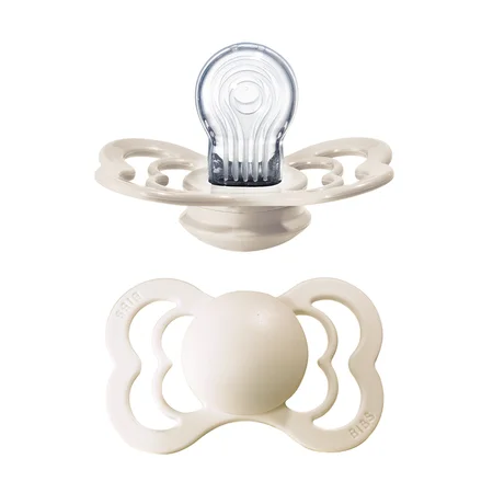 Bibs supreme silicone sut, str 2 - ivory