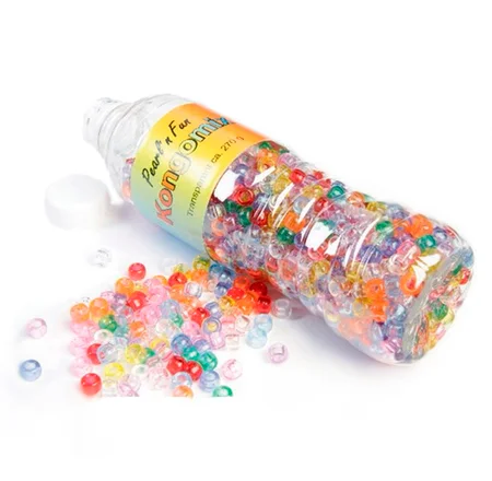 Kongoperlen in der Flasche, transparente Farben