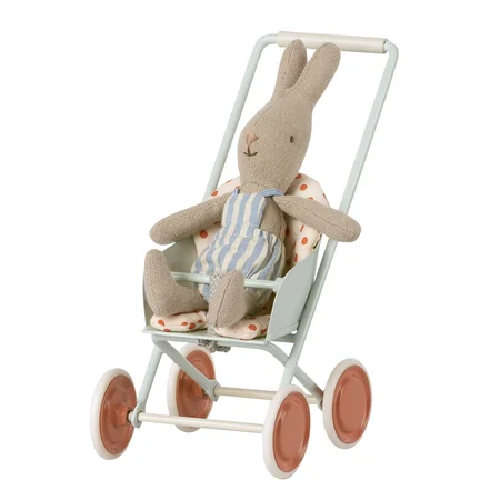 Maileg klapvogn, micro - sky blue