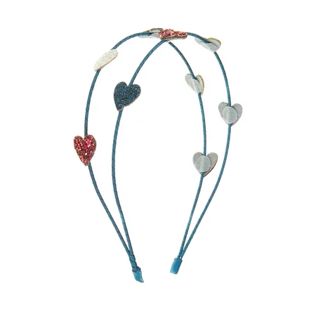 Mimi & Lula dobbelt hårbøjle med hjerter