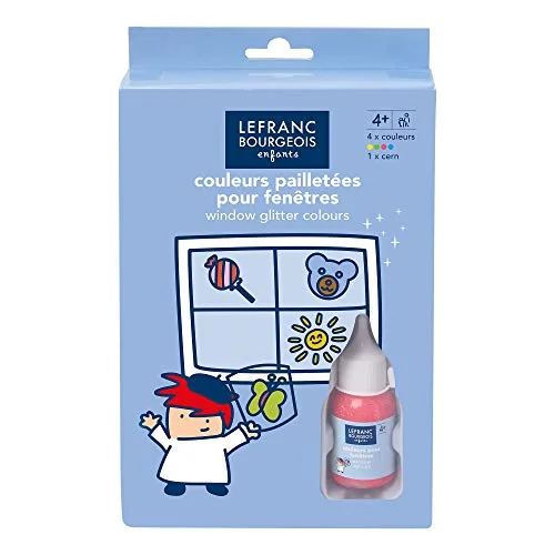 Vinduesmaling i bøtter, 5 stk glitter