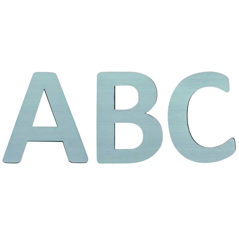 Sebra træbogstaver, pastel blå