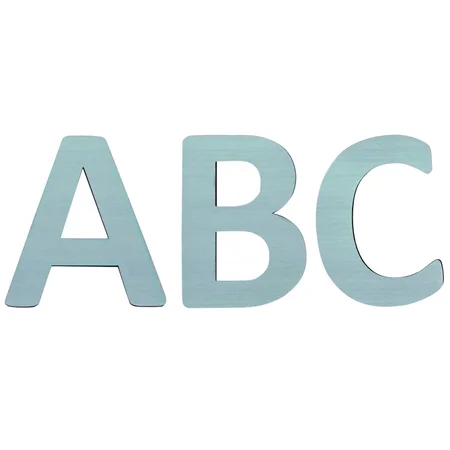 Sebra træbogstaver, pastel blå