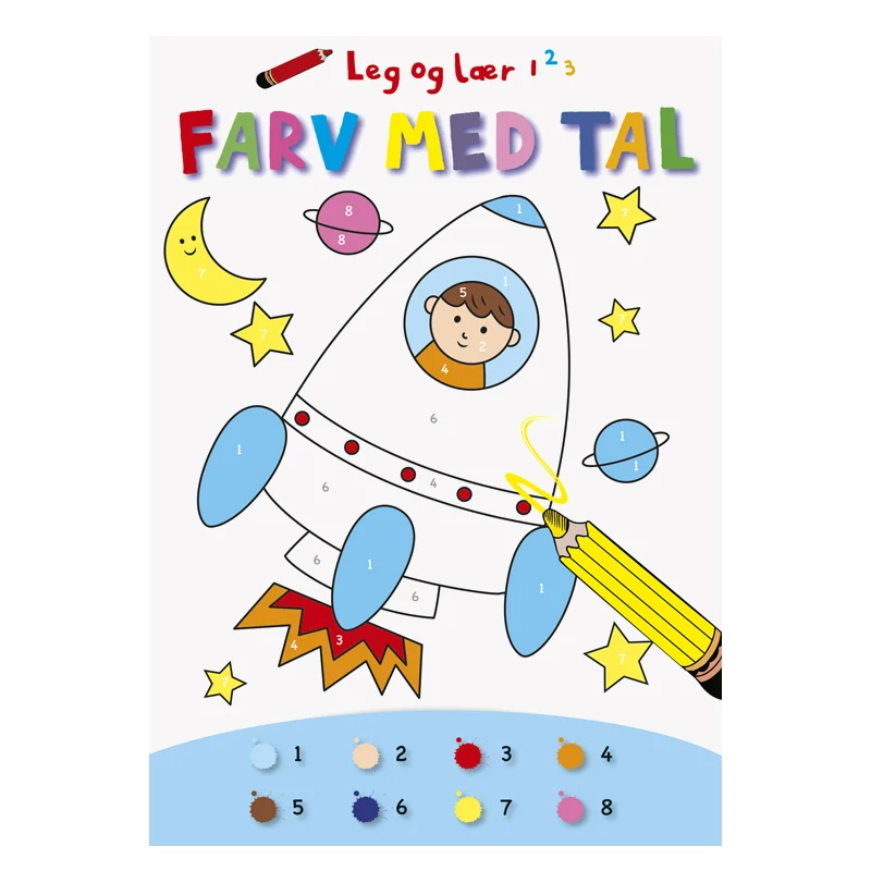 Leg og lær: Farv med tal, raket
