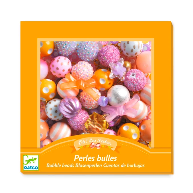 Djeco Plastperler, Bubble - Guld